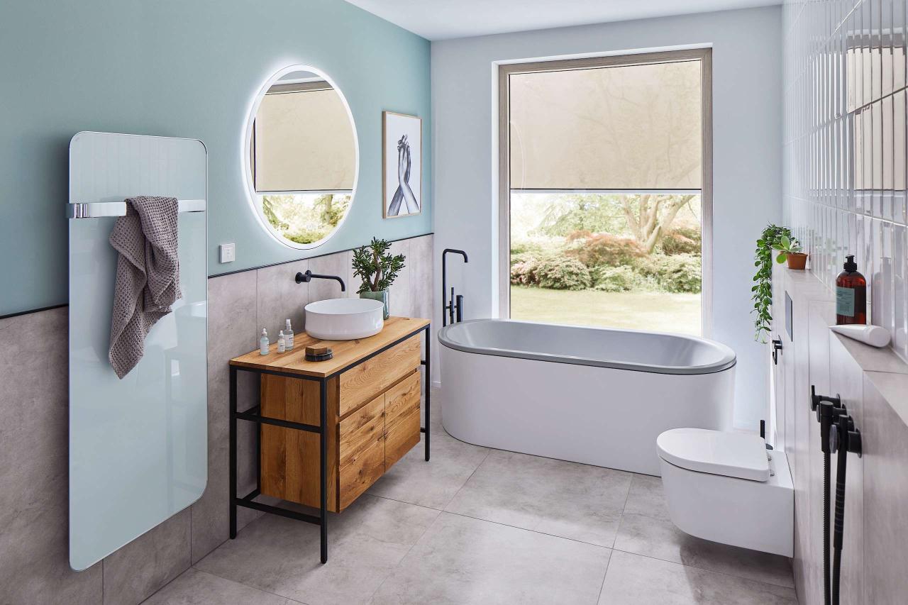 Flächenheizung Beispiel im Bad